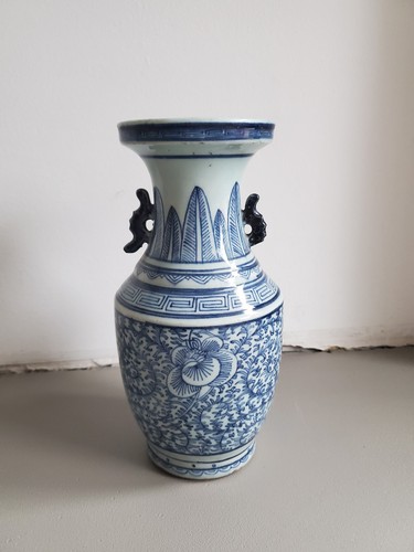 Vase blau weiß - blau, porzellan