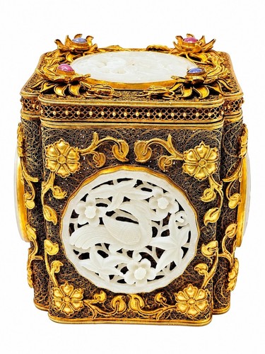 China qing prunkdose silber - qing,