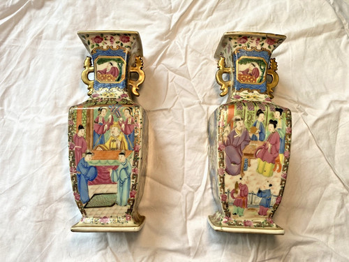Paar chinesische famille rose - paar,