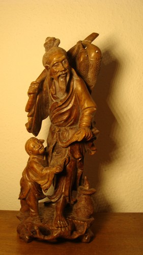 Asiatika alte holz - alte, figur