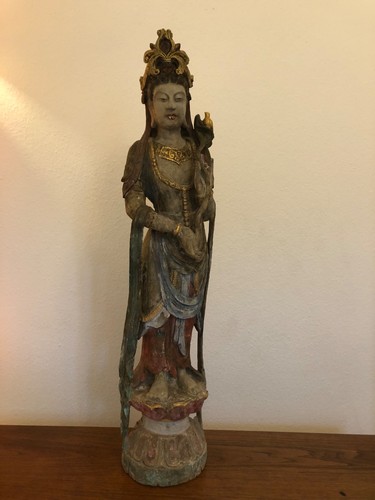 119cm guanyin buddha holz - guanyin,