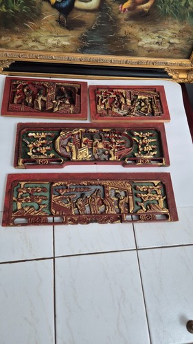 Antike chinesische holzreliefs - antike,